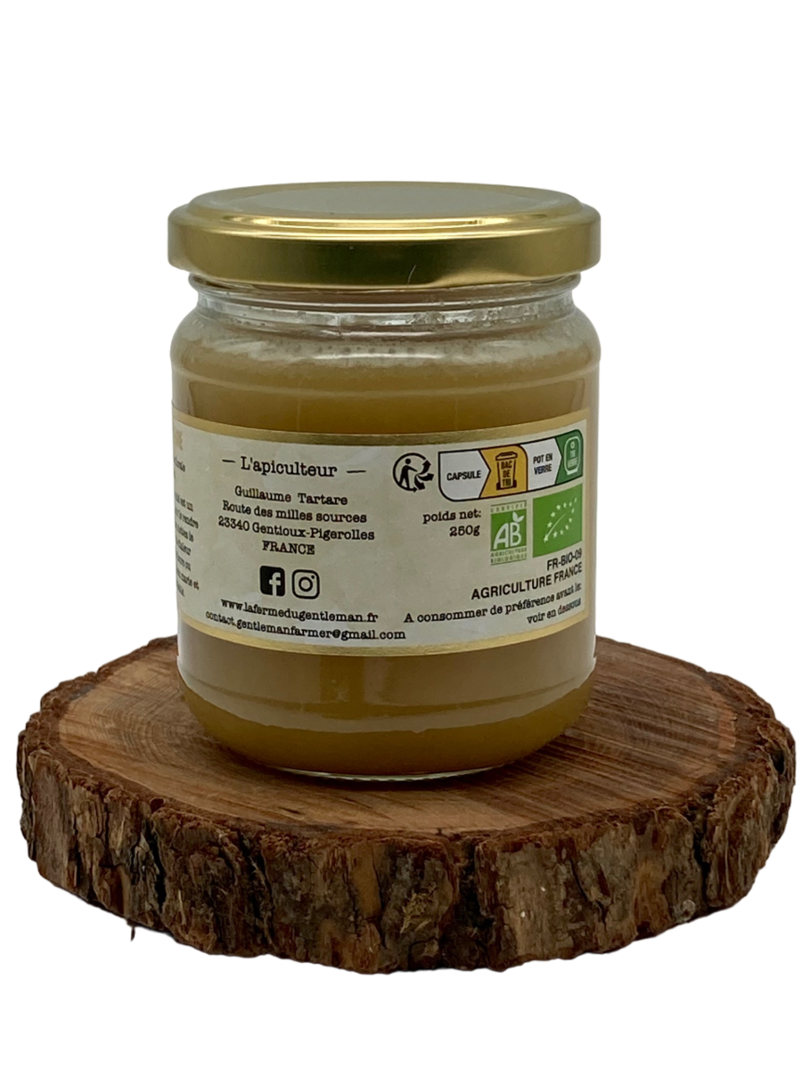 Miel Biologique de montagne toutes fleurs du Limousin 250g Millésime 2023