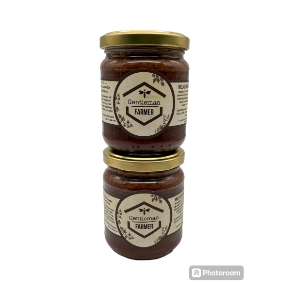Lot de 2 pots de Miel au chocolat – noisettes Biologique 250g Millésime 2023